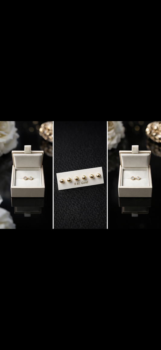 9ct Yellow Gold Imólè Kids Ball Stud Earrings